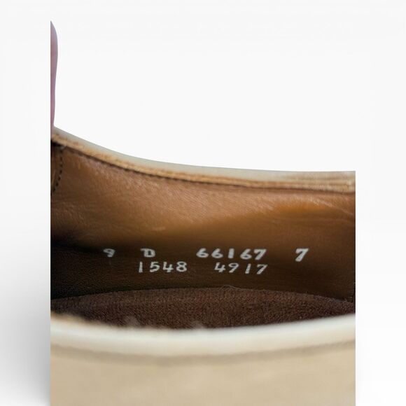 Allen Edmonds Orlean Tan Suede Derby Shoes 9 D Vibram Sole Made USA